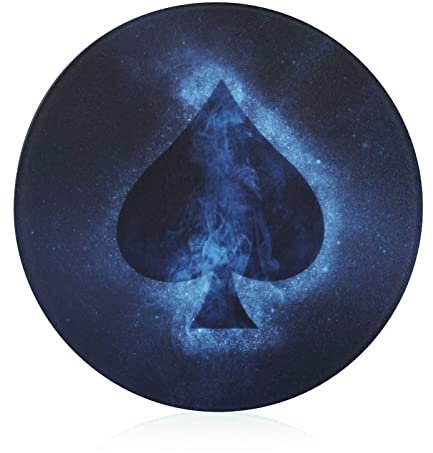 Picas Azul Tabla De Cocina De Cristal Templado Resistencia Al Calor Placas De Vidrio 20 cm