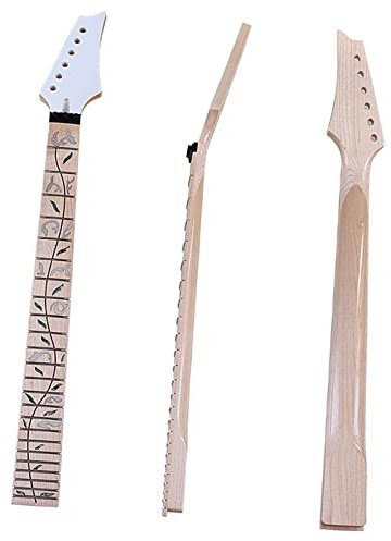 gitarrenhals Carving-Design Für ST-E-Gitarrenhals 6-saitig 24 Bünde Strat-Hals Kanada-Ahorn Hochglänzend (Color : 01)