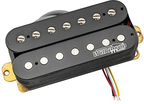 Wilkinson WOHB7 Klassik Open Style Keramik Humbucker Pickup Hals Tonabnehmer für 7-Saiter E-Gitarre, Schwarz