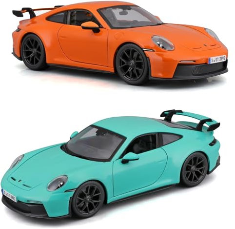 Bburago - Porsche 911 GT3 - Realistisches Modellauto im Maßstab 1:24 (zufällige Auswahl aus den verfügbaren Farben), offizielle Porsche-Lizenz, empfohlenes Alter 3+ Jahre