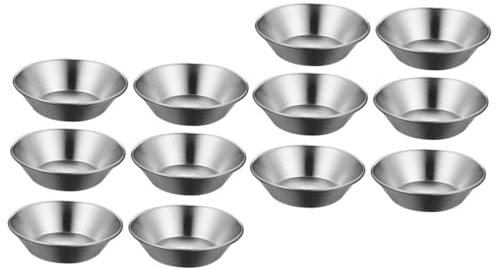 ABOOFAN 12pcs Egg Cupcake Moulds Foil Pans Ramekins Dessert Heat Resistant Scratch Resistant