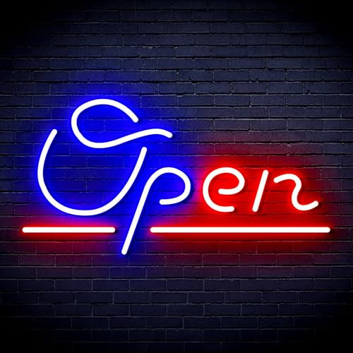 ADVPRO Open Sign Flex Silikon-LED-Neonschild – Rot & Blau – st16s43-fnu0078-rb