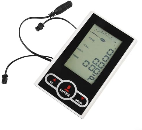 Zilimontt Compteur de vitesse de remplacement pour vélo de fitness, compteur de vitesse pour vélos stationnaires, mesure le temps, les calories, le kilométrage total