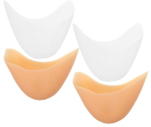 Healeved 2paare Silikon Zehenschutz High Heels Zehenpolster Mit Löchern Dünne Ballett Spitzenschuh Pads in Hautfarben Und Weiß Weiche Gel Zehenschoner Für Damen Schutz Und Druckverteilung