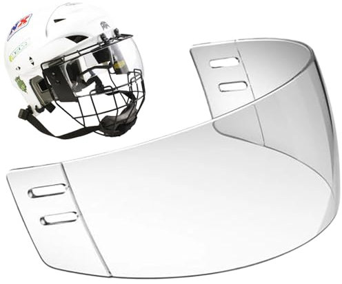 Hockeyansikte, hockeyhjälm, anti-dimma hockeyvisir, anti-repor hockeymask, PC-hockey halvsköld visir, klassiska sporttillbehör för ungdomar och barn