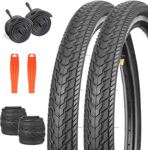 ZUKKA 2 pneumatici di ricambio pieghevoli da 66 cm, 26 x 1,75 pollici, 47-559, per bicicletta, mountain bike, cruiser, switch, colore nero