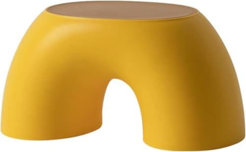 Ringförmig Toilettenhocker Erwachsene Tragbar Rutschfest Langlebig Kackhocker Für Das Badezimmer Klohocker Wohnbereich Couchtisch Fußhocker(Gelb)