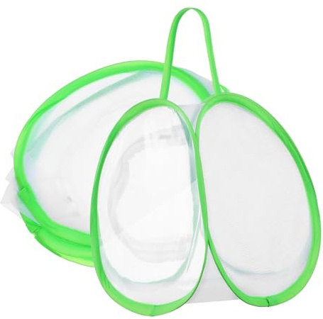 Mobestech 2pcs Butterfly Cage Mesh Enclosure Zipper Seal Butterfly House Portable Bucket