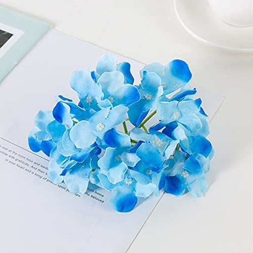DFGHNBVC Flores Artificiales Y Secas, 100 Unidades, 15 Cm, Hortensias Artificiales, Arcos para Bodas, Aniversarios, Cumpleaños, Fiestas, Fotografía, Flores Falsas, Azul Cielo.