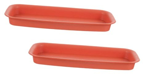Levemolo 2pezzi Vassoi Sottovaso Rettangolari Antigoccia in Plastica Resistente per Piante da Interno Ed Esterno Vassoi Contenitori per Acqua e Base Stabilizzante per Fioriere e Vasi