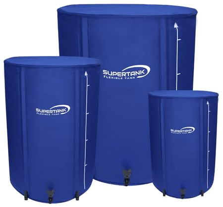 SuperTank Flexible Water Tank 25L–1000L – Collapsible Heavy Duty Garden Reservoir | Indoor & Outdoor Water Storage Solution | Portable Folding Rainwater Tank for Hydroponics & Irrigation (100L)