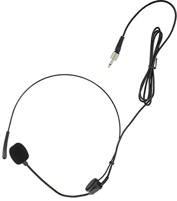 Milisten Microfono Cablato Supporto a Vite da 3,5mm, Microfono Headset Regolabile in Plastica e Ferro, Adatto per Altoparlanti e Performance