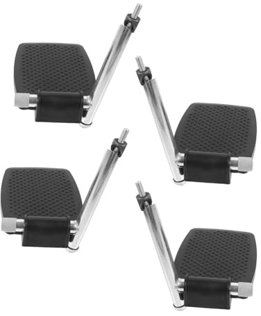 ARTSEWPLY 2 Paar Rollstuhl Fußstützen mit Klappfunktion Abs Kunststoff Fußplatten und Fersenriemen Ersatz Fußpedale für Rollstühle und Transportstühle Komfortable Platzsparende Fußstützen