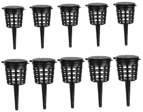Homoyoyo 10 pièces Boîtes à Engrais avec Couvercle Paniers pour Bonsaï et Jardinage Plastique Réutilisable pour Plantes Pot Balcon et Jardin