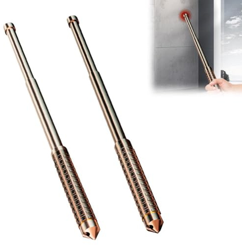 Portable Outdoor Telescopic Hiking Stick with Ergonomic Anti-Slip Handle, Durable Alloy Construction, Three-Section Adjustable Shock-Absorbing Trekking Pole for Hiking Camping (Black 37)