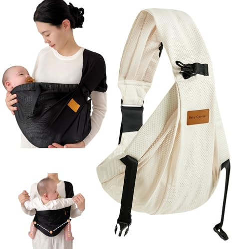 qookiee qookie wookie wookiee go – Hüfttrage Kleinkind Leicht & Faltbar,Ergonomische Ein-Schulter-Babytrage für Eltern, Perfekt für Unterwegs (Weiß)