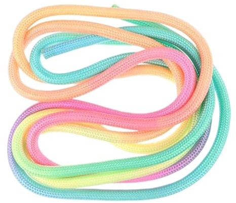 Tdoutop Cuerda de Saltar para Gimnasia Rítmica, 3 M de Largo Y 1 Cm de Diámetro, para Un Entrenamiento Físico Completo, Colores de Macarrones