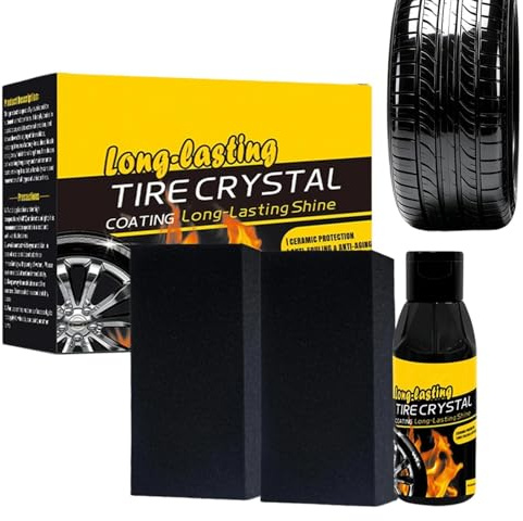 Wheel Shiner - 100ml Coating Cleaner With Sponge | High Gloss Tire Spray | Long Lasting Shine Restorer For Suv Looking Like New Truck Motorcycle Rv Bright Luster Protection Blackening Supplies