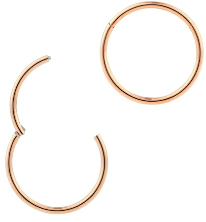 (0.8/6mm) Nasenring Hoop 316L Chirurgenstahl Knorpelohrring Septum Clicker Ring Edelstahl Klappbarer Segmentring Lippenring Conch Daith Helix Rook Tragus Lobe Snug Ear Body Piercing Schmuck