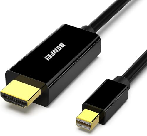 BENFEI Mini-DisplayPort-auf-HDMI-Kabel, 1,8 m, Mini-DP (Thunderbolt-kompatibel) auf HDMI-Kabel, kompatibel mit MacBook Air 2010–2017, MacBook Pro 2010–2015, Mac mini 2010–2014, Surface Pro 4, 2 Stück | Mini DP auf HDMI Kabel (Thunderbolt kompatibel) mit MacBook Air/Pro, Surface Pro/Dock, Monitor, Beamer