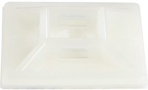 StarTech 100 Stück Kabelbinderhalterungen, 5,5mm, Nylon (CBMCTM3) | Selbstklebende Klebepads, Kabelbinder-Klebesockel, UL94V-2, Elektro & Netzwerk