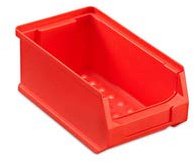 40 Sichtlagerkästen Lagersichtkästen Stapelkästen 175x100x75mm rot