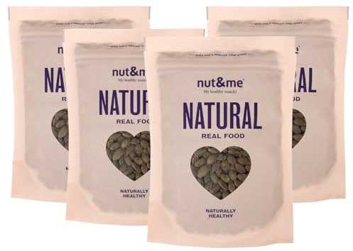 Graines de courge décortiquées 1,2 kg nut&me | Graines de citrouille | Keto | Naturelles et non salées | Low carb | Sans gluten | Pack 4 x 300 gr