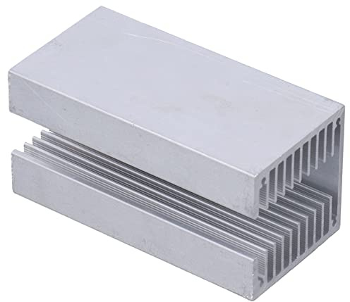 FTVOGUE U-Form Kühlkörper 100x50x50mm, schwarz eloxiert, für CPU/LED | Optimale Wärmeableitung mit 16mm Lamellenabstand, einfache Montage, Aluminium, für elektronische Komponenten und Netzteile