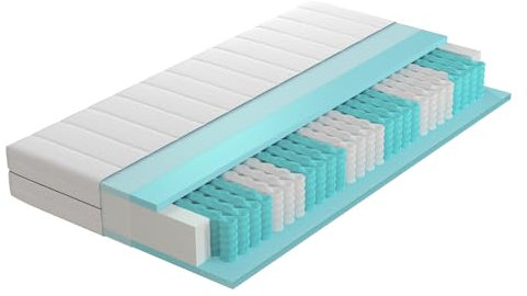 Sleephome 20 cm Taschenfederkernmatratze 100x200 | Steifigkeit H2 Mittelfest | Abnehmbar | Orthopädisch | Oeko-TEX Zertifikat | 100% Made in Italy