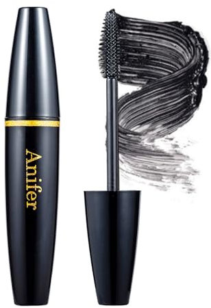 Anifer Mascara, Suitable for Sensitive Eyes, Clump-Free, Flake-Free, Smudge-Proof, Black