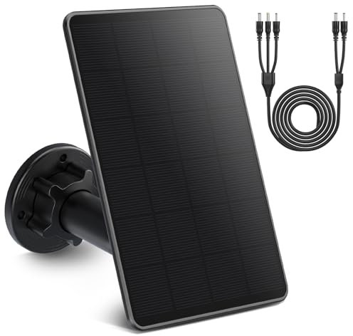 Solarpanel Eingebauter 4000mAh Akku kompatibel mit 12V/6V Wildlifekamera&Überwachungskameras mit 3M Verbindungskabel Wasserdichtes Solarladegerät Jagdkamera Jagdzubehör