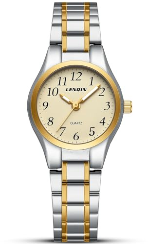 LN LENQIN Ladies Watches Stainless Steel Watches for Women Waterproof Womens Watch Classic Analog Quartz Women's Wrist Watch