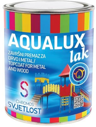 B&S chromos-svjetlost uk AQUALUX TOPCOAT Premium Acrylic Finish Coating for Wood and Metal Surfaces (L413 BLACK, 0.75 Liters)
