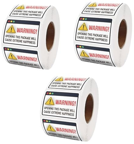 Sewroro 3rollen Roll of Verpackungsaufkleber Für Kleine Unternehmen Aufkleber Für Glücksmomente Selbstklebend Für Versandkartons Briefe Und Geschenktüten Aufkleber