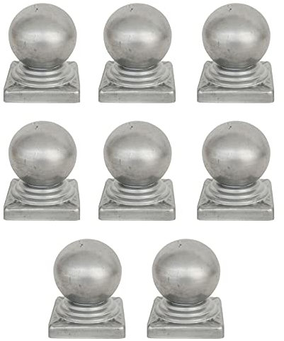 Lot de 8 capuchons de poteau en métal galvanisé pour clôture de jardin, 60 x 60 mm