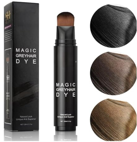 Root Touch Up - Instant Gray Coverage for Women & Men, Conceals Hair Loss & Thinning Hair, Easy Application, Long-Lasting Formula, Perfect for Quick Touch-Ups (Black, 20Ml)