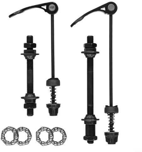 ZiStarlilife Bike Quick Release Skewer Front Rear Hub Axle Mountain Bike Fronts Rear Axle Wheel Axle Bike Hollow Axle Kit for Road Bike, Mountain Bike, MTB(Front + Rear)