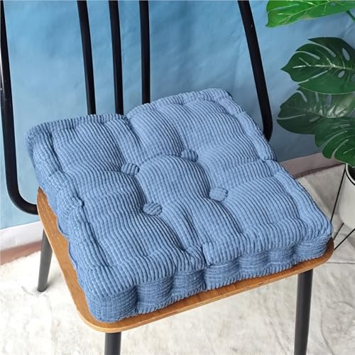 ZJEQZH Cojín De Suelo Exterior - Cojines Acolchados Cuadrados para Terraza, Jardín y Salón, Sillones, Bancos y Palets(Denim Blue,38 x 38 cm)
