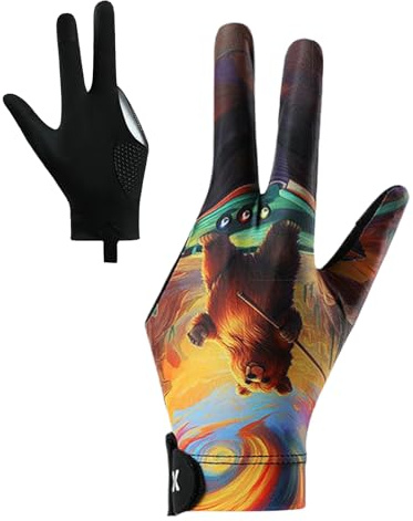 tulahkomen Billard-Pool-Handschuhe, 3-Finger, Sport-Handschuh, atmungsaktiv, linke Hand, Billard-Handschuhe, Zubehör