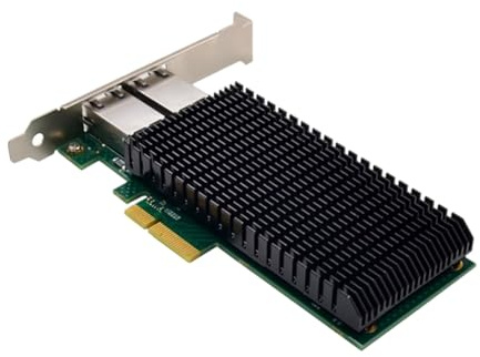 Kznifmk Tarjeta de Red de Servidor ST7319 X540-T2 Pcie 10G Tarjeta de Red Pcie X4 5.0GT/S de Doble Puerto RJ45 10G