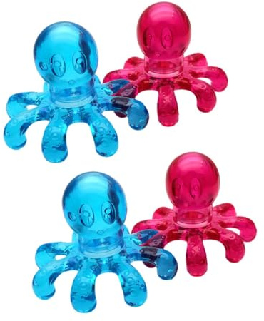 POPETPOP 4 pièces Masseur Tête Portable Araignée Massage Pratique Plastique Antidérapant pour Chevelu et Corps