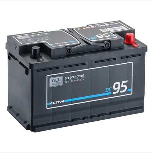 ECTIVE DC 95 Gel Batterie 12V 95Ah – Deep Cycle Versorgungsbatterie wartungsfrei & gasungsfrei – ideal für Solar, Wohnmobil, Camper, Boot