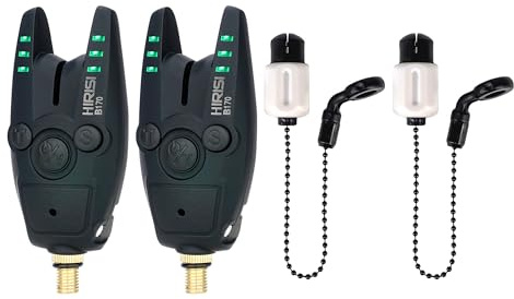 Hirisi Tackle Bissanzeiger Angeln Für Karpfen, Wasserdicht, 6 Led, Einstellbare LautstäRke/TonhöHe/Empfindlichkeit, Inkl Swinger Angeln