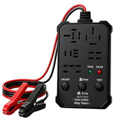 Tester relè per auto, 12 V, 24 V, dispositivo di prova universale ad alta precisione, per diagnosi di relè di veicoli, per veicoli diagnostici, automobili, SUV, semi-camion