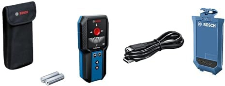 Bosch Professional GMS 120-27 C Ortungsgerät zur Ortung von Metall, Holz und spannungsführenden Leitungen, BA 3,7 V 1,0 Ah Lithium-Ionen-Akku wiederaufladbar