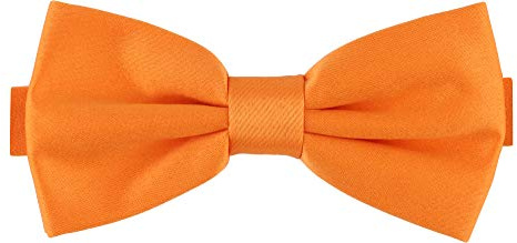 Ladeheid Herren Schmale Fliege M (12cm x 6cm), Orange, 12cm x 6cm
