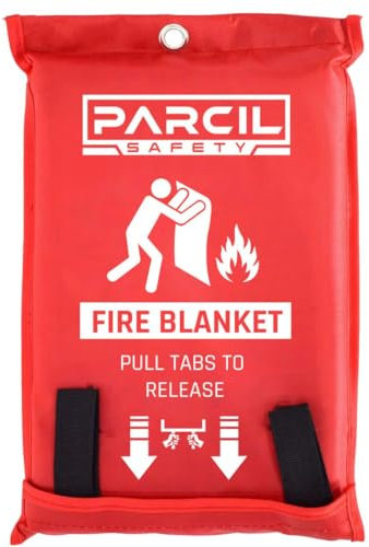 Parcil Distribution Large Fire Extinguisher Blanket. Chemical Free, No Mess, Easy to Store, Fire Extinguisher.