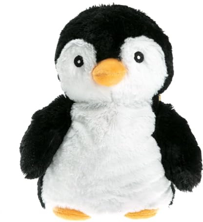 Pelucho - Bouillotte Peluche Pingouin - Bien-Être, Chaleur et Douceur - Micro-Ondable - Grains de Blé et Fleurs de Lavande - Fabriquée en France