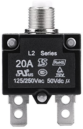 Protezione sovracorrente, AC 125 / 250V reset interruttore termico interruttore di protezione sovracorrente interruttore termico interruttore per generatore (20A)