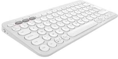 Logitech Pebble Keys 2 K380s - QWERTY US International Layout, White